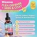 Woyamay Flea Defense + Skin & Coat Support, Natural Flea and Tick Prevention for Dogs & Cats, Dog & Cat Flea Treatment with Pumpkin Seed & Omega-3/6/9, Flea Drops for All Breeds & Ages, Chicken Flavor