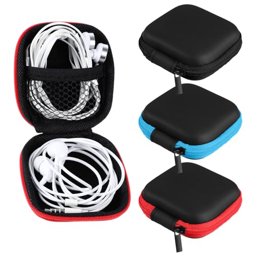 SHENLIU 3 Stück Mini Kopfhörer Tasche, Kopfhörer Tasche Case Mini Kopfhörerhülle Headphones Schutztasche Headset Aufbewahrung Für In Ear Ohrhörer Earbuds Bluetooth U Disk Sd-Karten