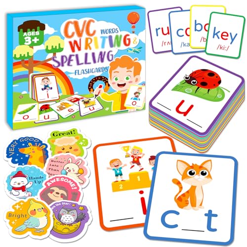 Save 50% on CVC Word Games Spelling Flash Cards for Kids