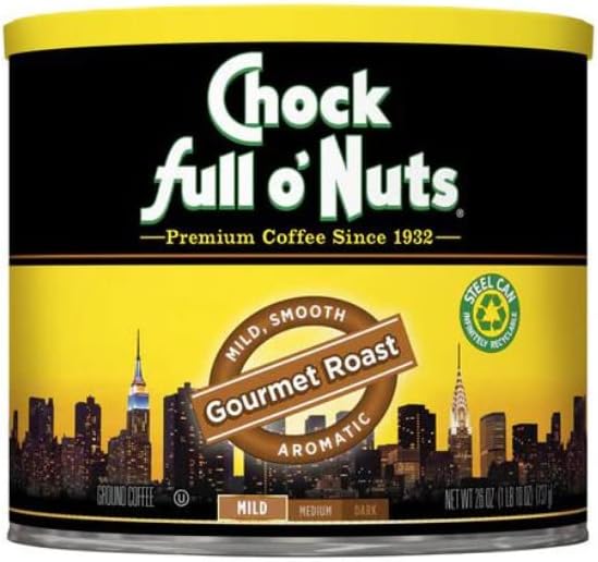 Gourmet Roast Ground Coffee – Premium Beans in Recyclable Steel Can – Rich Flavor & Aroma, Light Roast – Perfect for Drip, Pour-Over, Percolator – 26 Oz Can