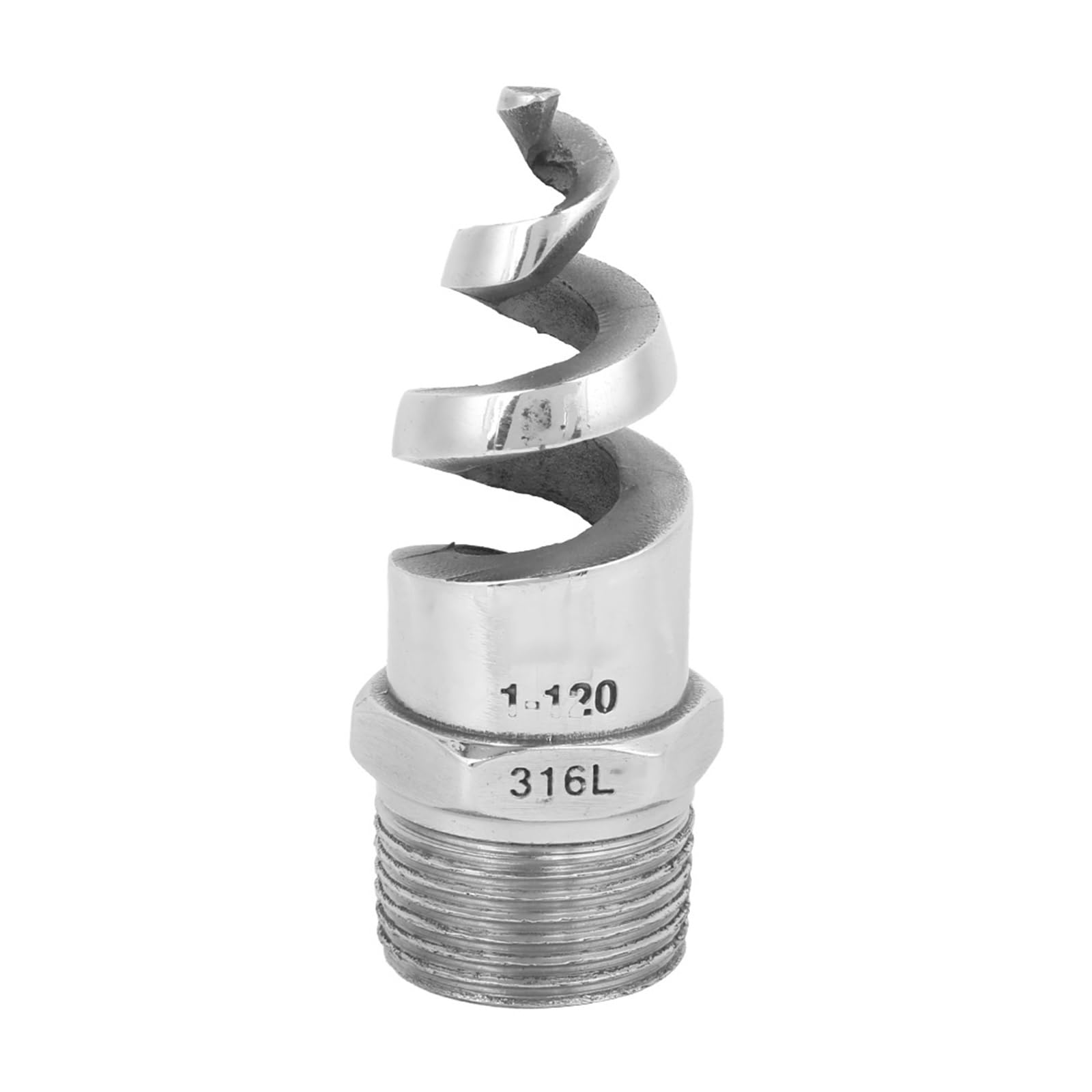 Evwgnpqrv Men's N25 Full Cone Spiral Nozzles, 316L Stainless Steel Thread Spiral Nozzle(N25)
