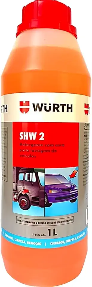 Shampoo Lava Autos Automotivo Com Cera Para Carro Moto Caminhão Concentrado 1l Wurth