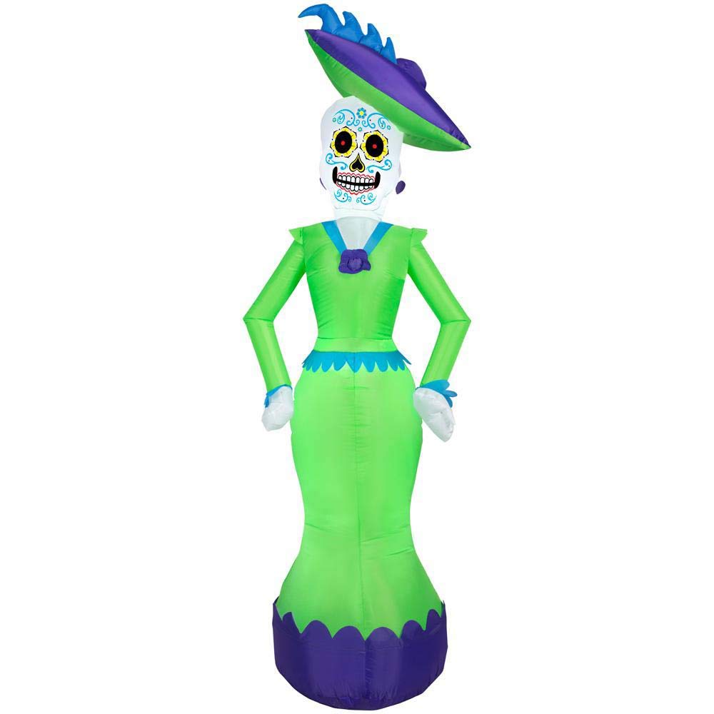 Gemmy 7' Airblown Day of The Dead Woman Halloween Inflatable