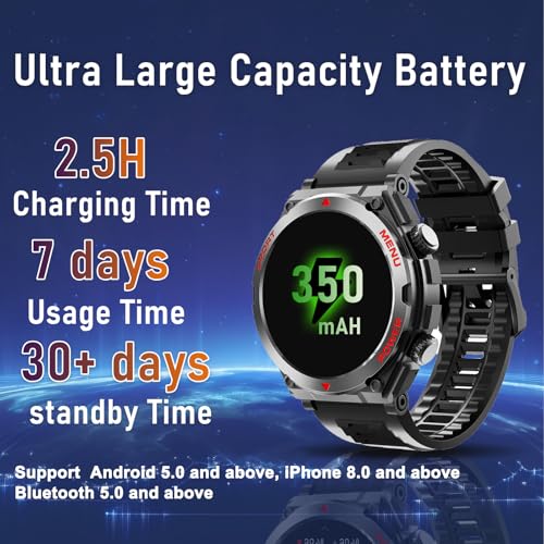 Bvlrksc SS666 Military Smart Watch For Men, 1.52 Inch Hd Fitness Tracker Smartwatch With Answer/Make Call, Sport Watch With Heart Rate Spo2 Stress, Sleep Monitor Compatible thumb #6
