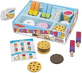 Melissa & Doug Wooden Frozen Treats Ice Cream Play Set (24 pcs)