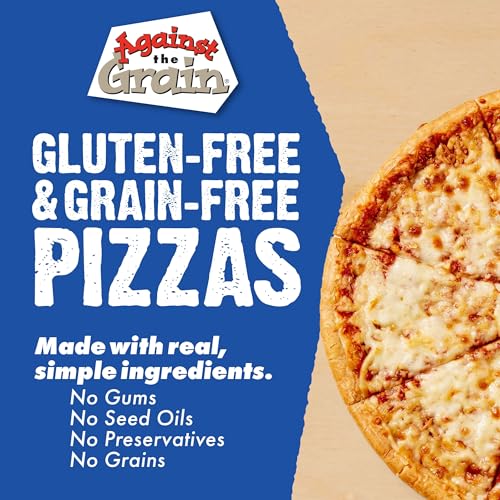 Image of Against the Grain Gluten-Free Three Cheese Original Crust Pizza, No Grains, Seed Oils, Preservatives or Gums, Frozen, Family Size (24 oz)