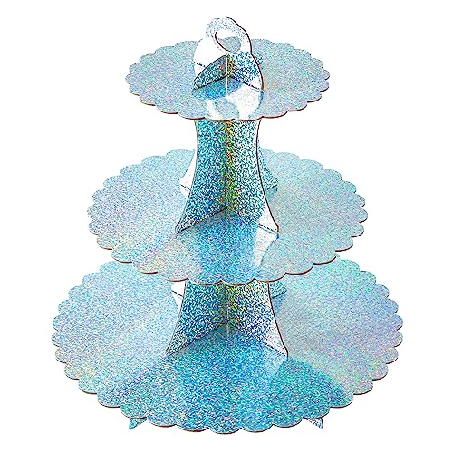 Soleebee Soporte para tartas de cartón, 3 niveles, soporte para cupcakes, soporte para torre de postres, soporte para magdalenas, suministros...