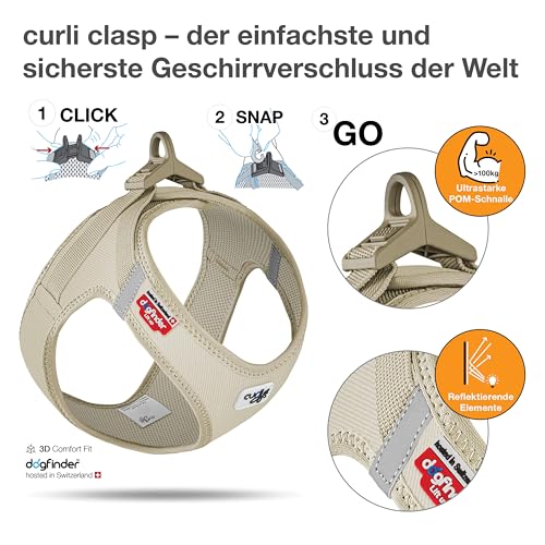 Vest Harness curli Clasp Cord Tan M