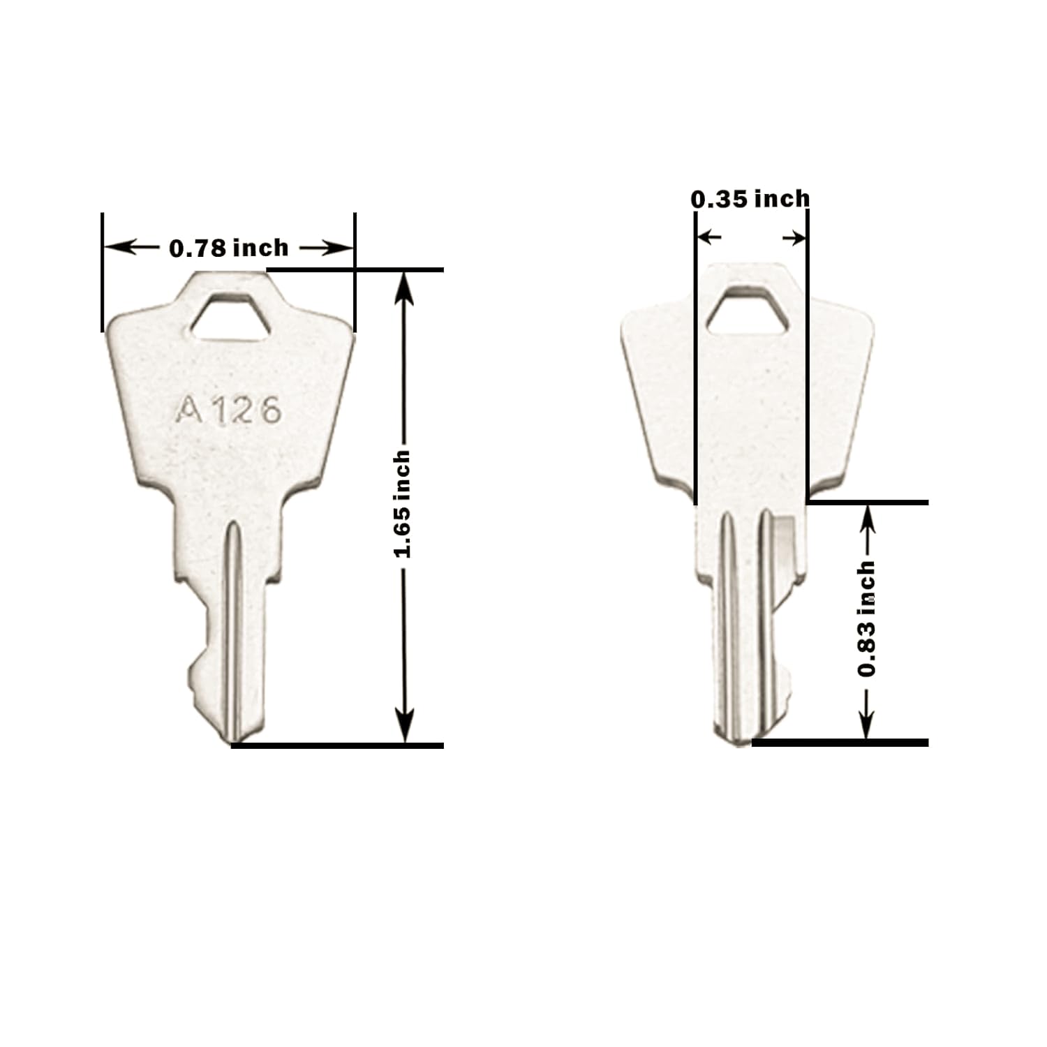 A126 Ignition Keys, 10Pcs A126 Keys Replacement for Linear Pride, GoGo, Elite, AK-11, MDKP, AKR-1,Pride Mobility Scoote - Image 2