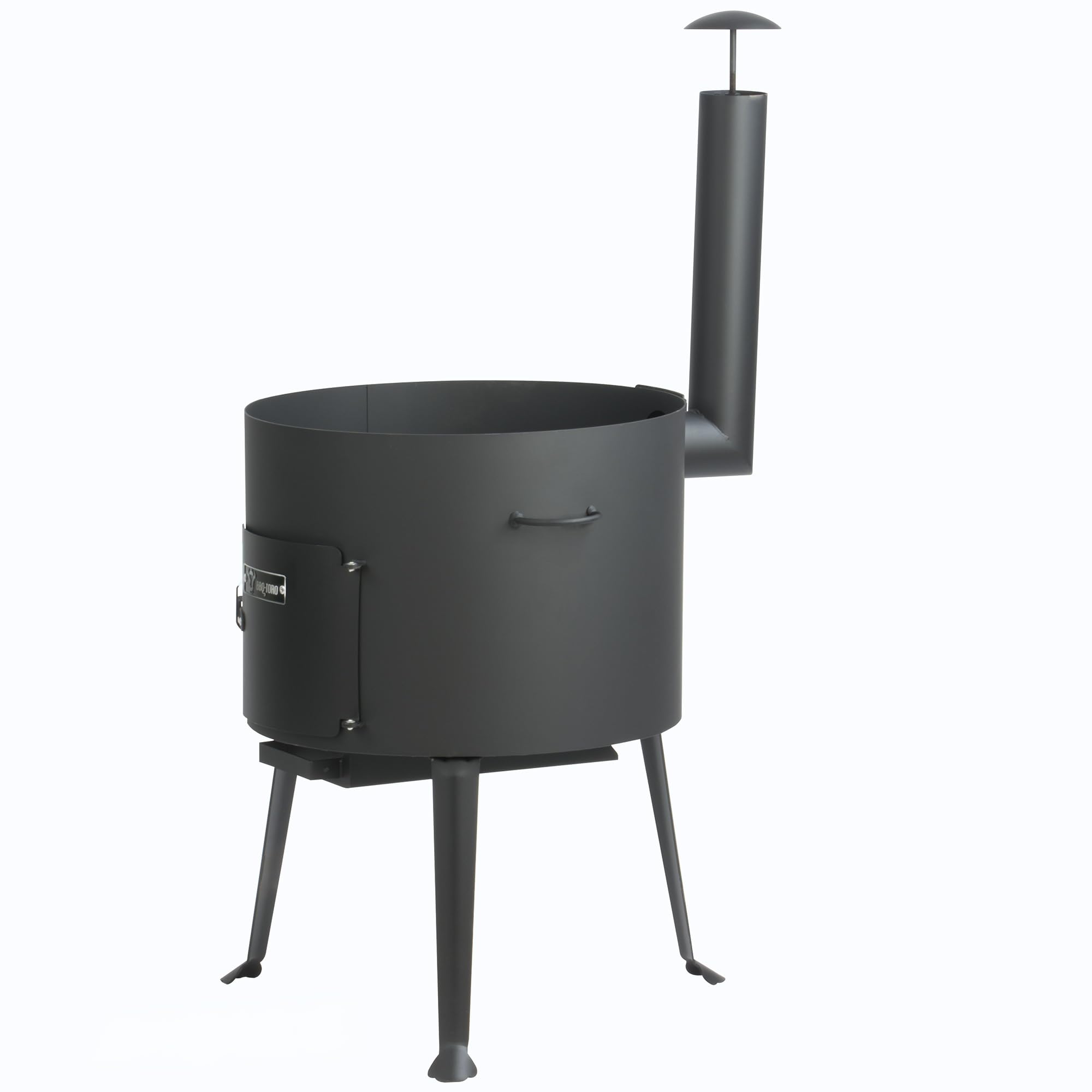 BBQ-Toro Żeliwny kazan z piecem kazanowym Ø 44 cm | 19 l garnek żeliwny z pokrywką, garnek żeliwny | kociołek na gulasz, piec na zewnątrz, piec do ognia, piec jednogarnkowy, palenisko, kuchnia na