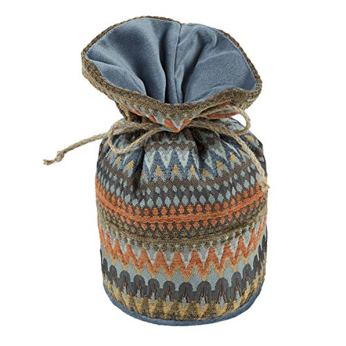 McAlister Textiles Curitiba Cale Porte en Toile Tissé à Lester - Orange et Bleu - 14cm x 26cm Cover