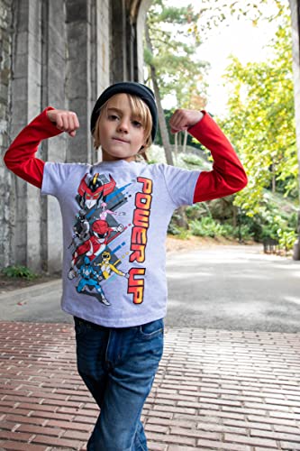 Power Rangers Red Ranger Zach Blue Ranger Megazord 2 Pack T-Shirts Toddler to Little Kid2