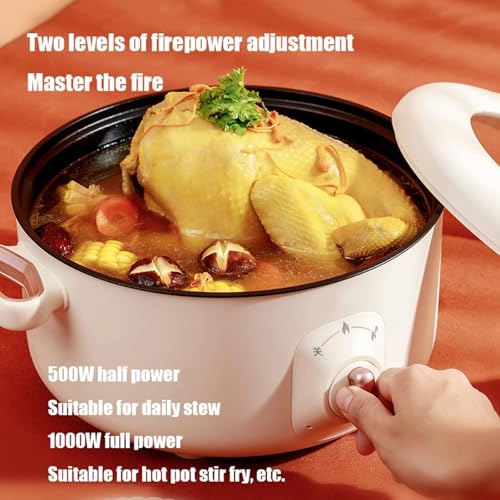 KhUkhu Electric Hot Pot, Electric Boiling Pot, Electric Cooking Pot, Portable Small Electric Pot, Dormitory Pot, Non-Stick Rice Cooker - Image 6