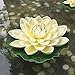Sunm Boutique Artificial Floating Foam Lotus Flowers, Artificial Water Lily Pads, Lotus Lilies Pad Ornaments for Patio Koi Pond Pool Aquarium Home Garden Wedding Party Garden Decor, 6Pcs, Ivory