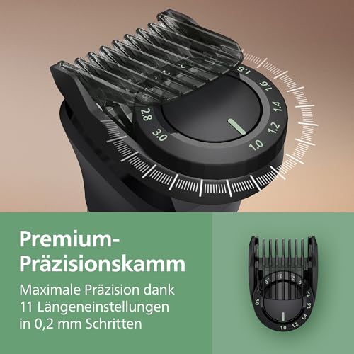 PHILIPS Multigroom 7000 für Herren - All-in-One 19-teiliger Barttrimmer und Haarschneider für Gesicht, Kopf und Körper, selbstschärfende Klingen, 26 Längeneinstellungen (0,5-20 mm), MG7962/30