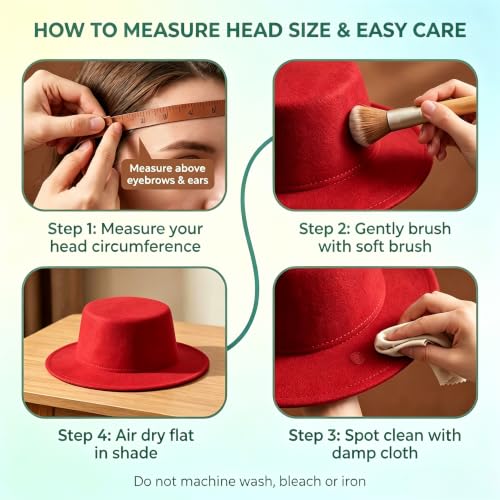 Image of Fedora Flat Hat Classic Wide Brim Cap Panama Style Jazz Hat for Wedding Party Talent Performance Xmas Gift Unisex