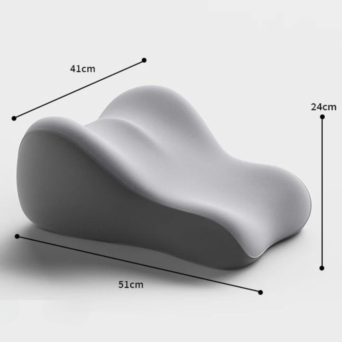 Almohada de Lectura Ergonómica con Espuma Viscoelástica para Apoyar La Espalda Y Las Piernas en La Cama, Azul, Individual