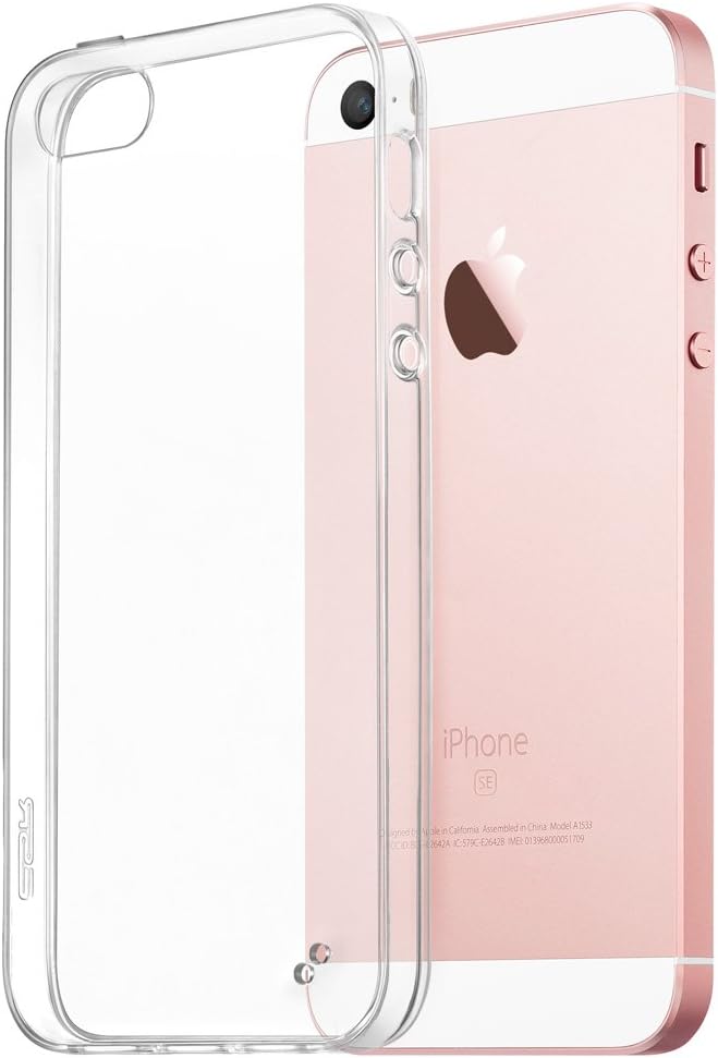 iPhone SE Case, iPhone SE Case Clear, ESR [Shock Absorbent] TPU Bumper +[Scratch Resistant] Hard Clear Back Cover One Piece [Slim Fit] Hybrid Case Protective Cover for iPhone SE/iPhone 5 /5s (Clear)