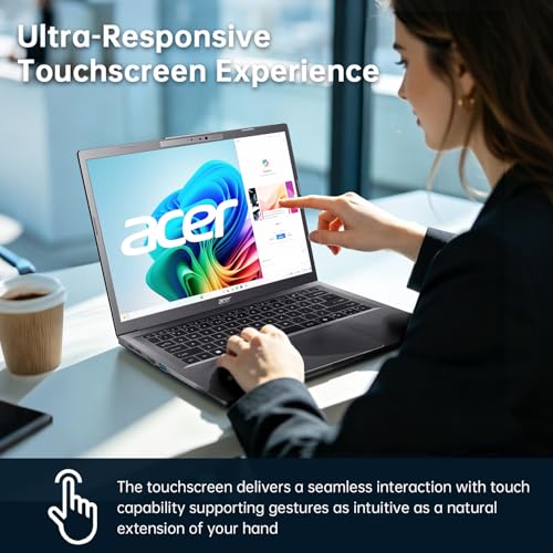 Image of Acer Aspire 14 inch FHD Touchscreen Laptop, Intel Core Ultra 5 226V, Intel ARC 130V,16GB DDR5 RAM, 512GB SSD, AI Copilot+ Business Laptop PC, Win 11 Pro, Wi-Fi 6E, w /HDMI Cable /Pen,with Lifetime Office