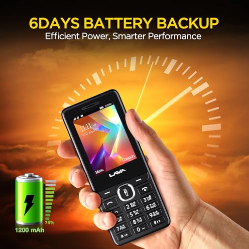 Image of Lava A2 Smart (2025) Dual SIM Keypad Mobile Phone - 2.4'' Big Display | Built-in UPI Payments | 1200mAh Battery | Bluetooth Feature | Camera | Auto Call Recording | and 9 Regional Languages - Black