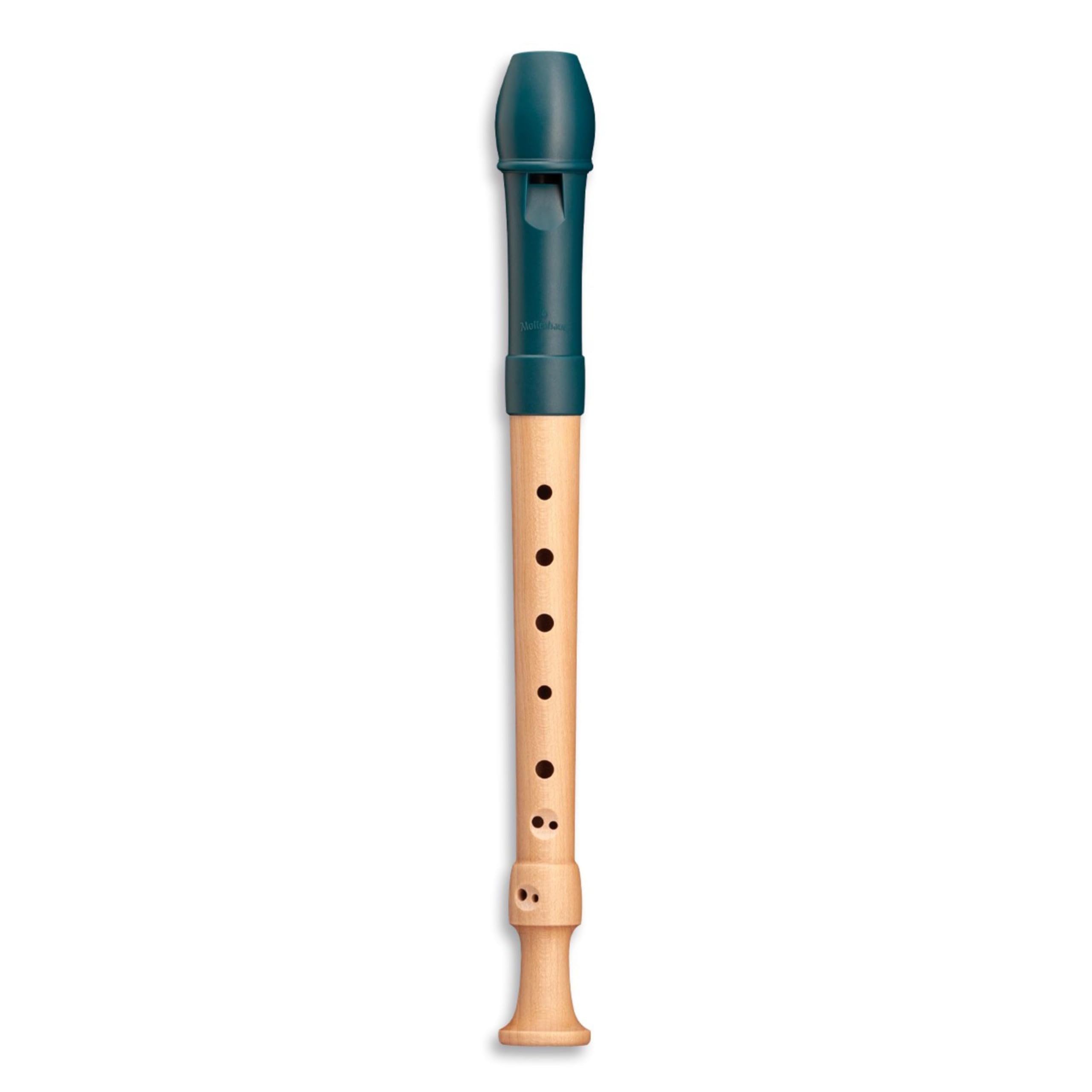 Mollenhauer 17413 Fipple Sopranblockflöte, Dege, seeblau, barock - Flauto dolce soprano (barocco)