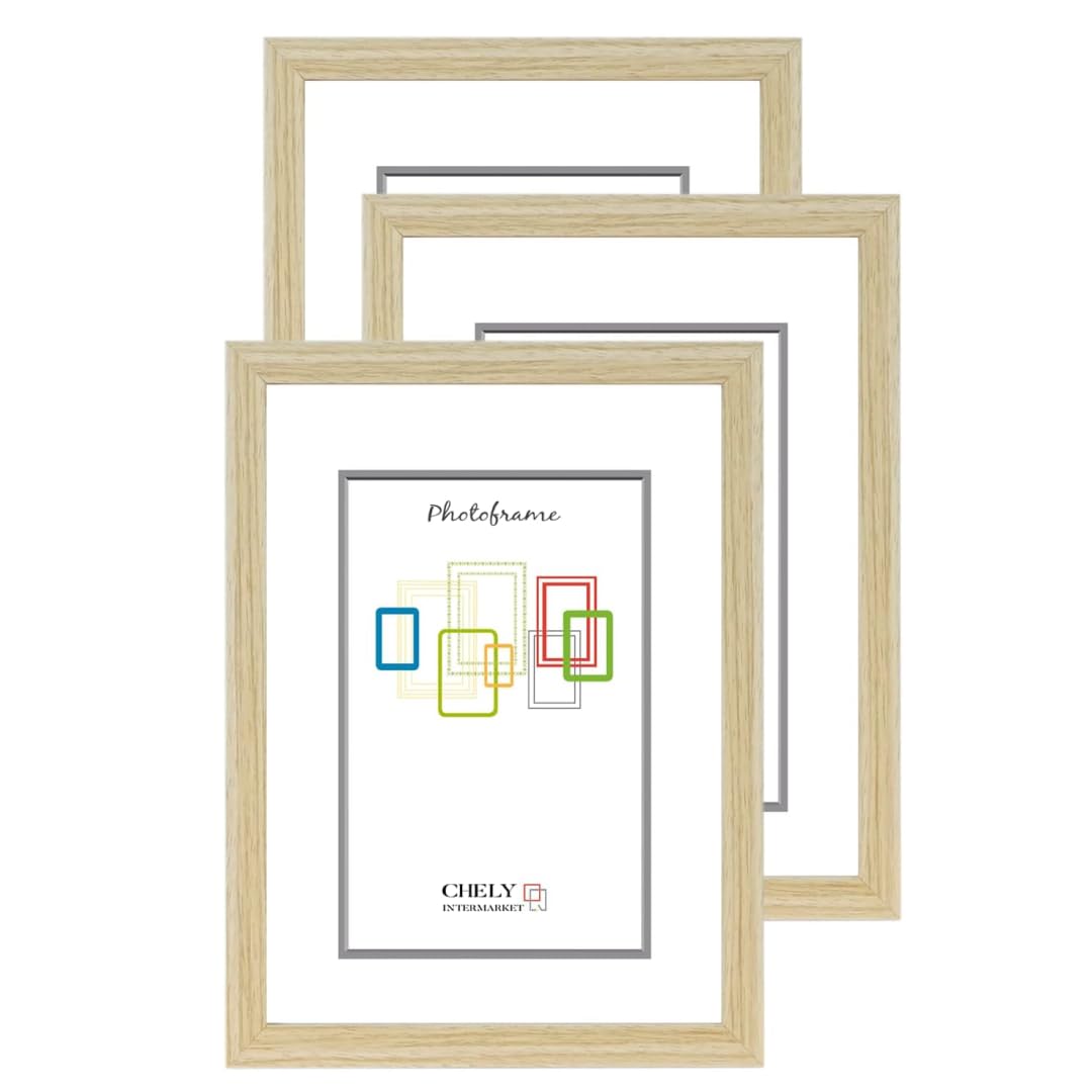 CHELY INTERMARKET | Marco de Fotos 50x70cm MOD/CI-100 (Haya) Pack 3 Unds