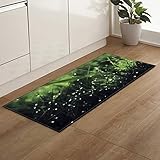 WKITCHENMAT Waschbarer Küchenteppich, rutschfest, Badvorleger, modernes Muster, 01,60 x 90 cm