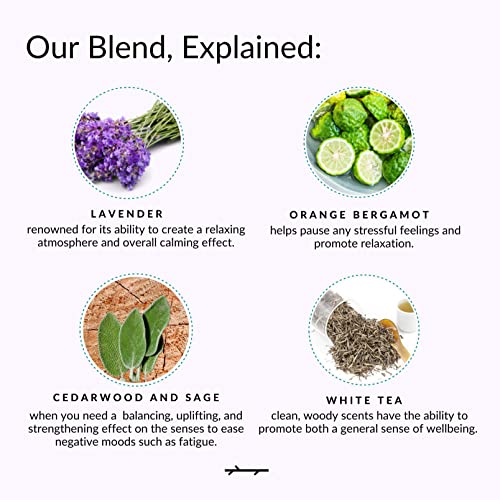 Palo Calm Essential Oil Blend for Diffuser and Weighted Eye Face Mask, 100% Luxury Pure Lavender, Bergamot, Sage Soothing Refreshing Premium Aroma Oils (.33 oz/10 ml) - Image 5