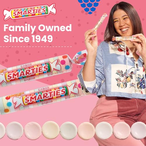 Smarties Candy Mega Rolls - Gluten & Vegan Free - Assorted Flavor Treat - Peanut Free Plant Derived Ingredients - Ideal Halloween Candy - Individually Wrapped - 54oz per Box (Pack of 1) - image 3