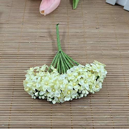 Miniatura 10 de EdricShop - 12 piezas de mini ciruela seda estame artificial Buque DE Flores para decoracao de Casamento Decorativo Guirlanda DE Flores Artificiais