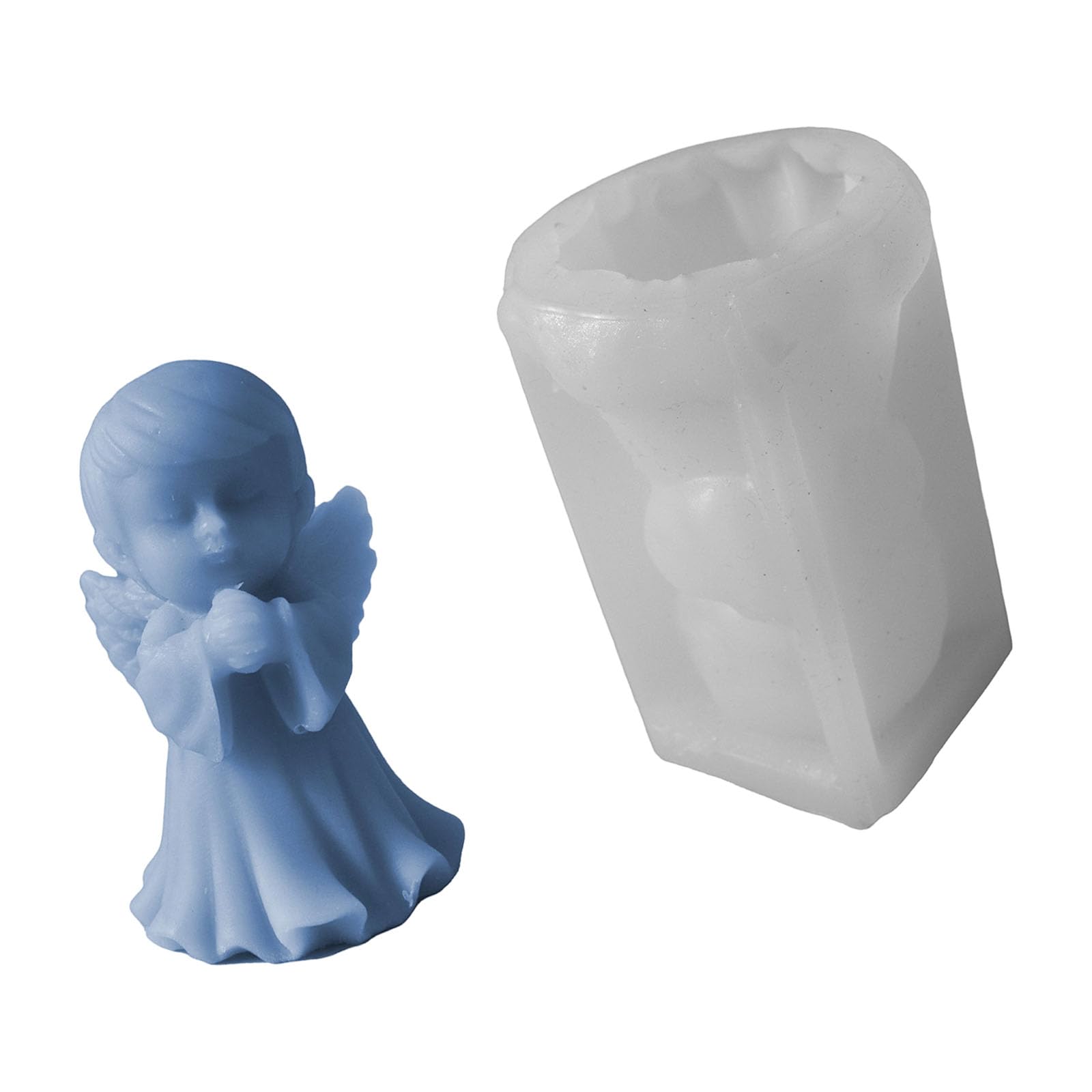 Alksubbm Angel Wing Silicone Molds for Epoxy Resin Soap Candy Chocolate Making Multipurpose Silicones Baking Tool Cement Craft Mold
