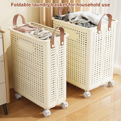 Panier à vêtements pliables avec roues pour couloir