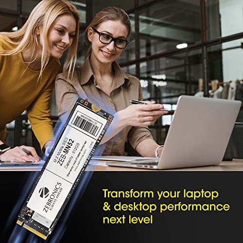 Image of ZEBRONICS MN52 m.2 NVMe (2280) SSD with 512GB Capacity, 1900MB /s Read, 1100MB /s Write, Ultra Low Power, Faster Performance, Silent Operation and S.M.A.R.T. Feature