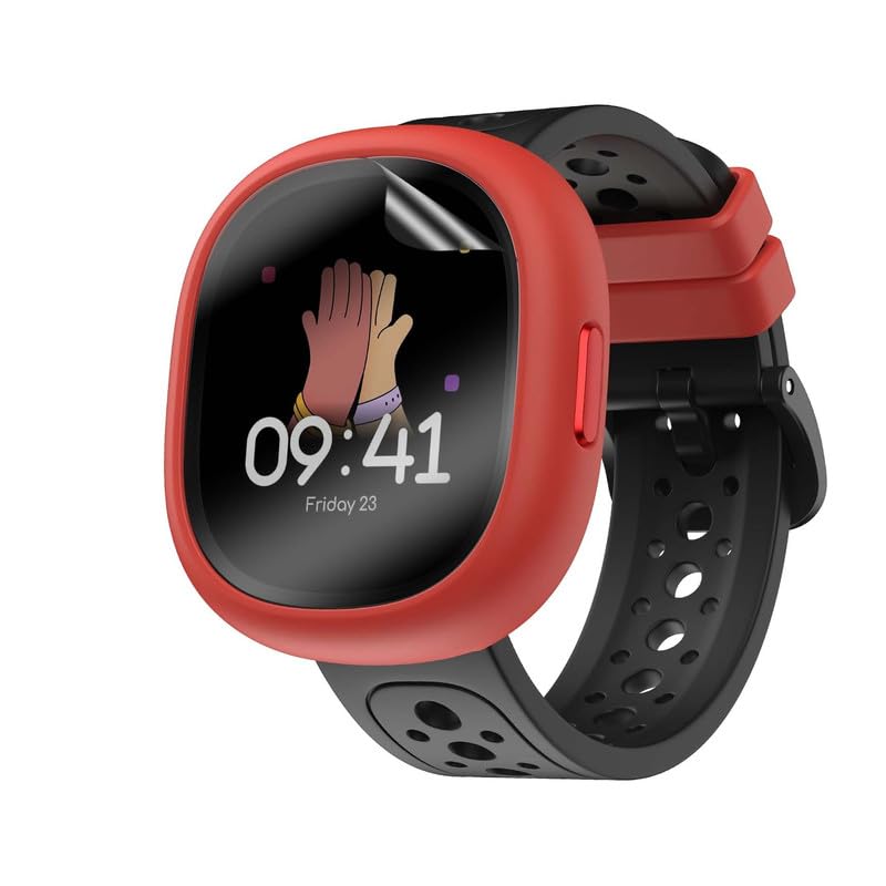 Image of smart watch Screen Guard Protector Compatible for Noise Junior Champ 3|Ultrathin 0.125mm Flexible Screen Protector TPU Membrane with Edge to Edge Full Screen Coverage & Easy Installation (Pcs - 3)