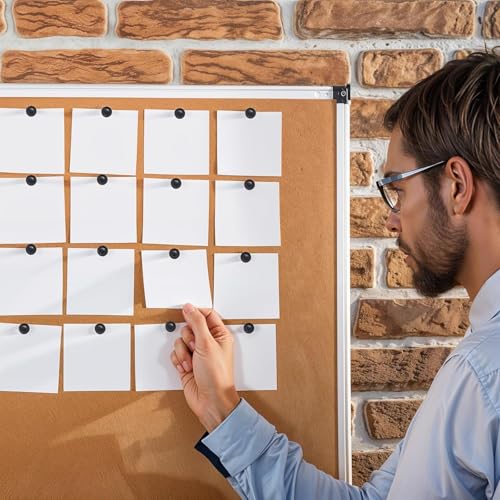 Reißnägel Schwarz 100 Stück Pinnadeln Stahlspitze für Polsternägel, Reißzwecken, Wand, Kork, Foto