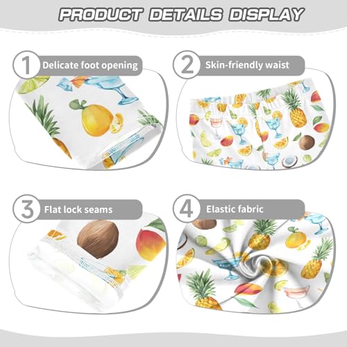 senya Girls Printed Leggings Yoga Pants Tropical Cocktail Fruits Pattern for Kids in 4t to 10 Years, 4T3