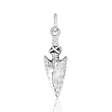 WithLoveSilver Solid 925 Sterling Silver Celtic Archer Rock and Arrowhead Pendant