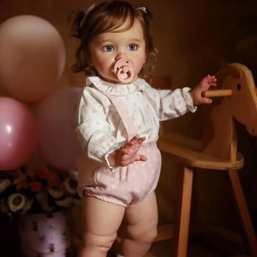 RXDOLL Duży rozmiar Reborn maluch dziewczynka Pippa 66 cm naturalnej wielkości Reborn Baby Dolls tkanina ciało realistyczne lalki niemowlęce, które wyglądają jak prawdziwe dzieci, maluch niemowlęta