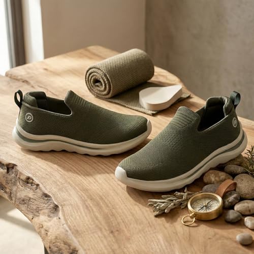 Image of DOCTOR EXTRA SOFT Men's Sports Walking Running Jogging Slip-On Shoes|Lightweight Breathable Sneakers with Cushioned EVA Sole|Shock Absorbing Comfort Fit Easy Wear Athletic Daily Gym Casual Use D-2014