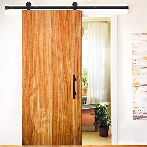 6.6ft Single Barn Door Hardware Kit, Dedoot Heavy Duty Sliding Door Rail, Fit 36"-40" Wide Door Panel, Smoothly and Quietly, Easy to Install (T Shape) - Thumbnail 4