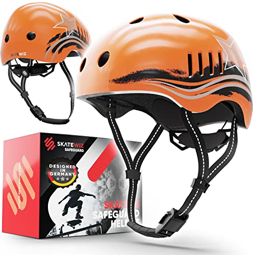 SKATEWIZ Casque Velo Femme, Homme, Enfant - Casque Trottinette, BMX, Roller, skeatbord - Casques de vélo - Casque vélo Femme Casque vélo Homme - Safeguard L...