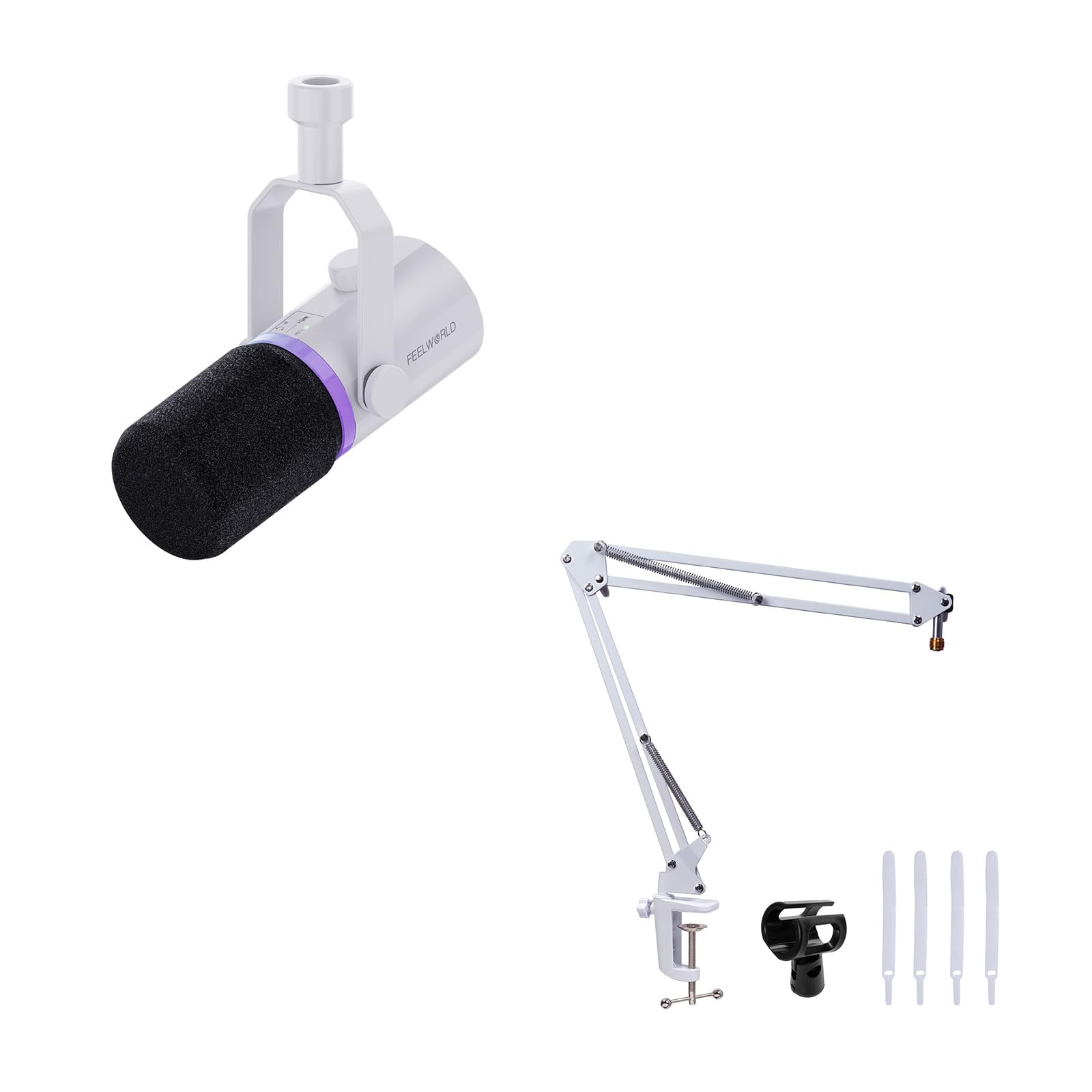 Amazon.com: FEELWORLD PM1 XLR USB Dynamic Microphone and AMS1
