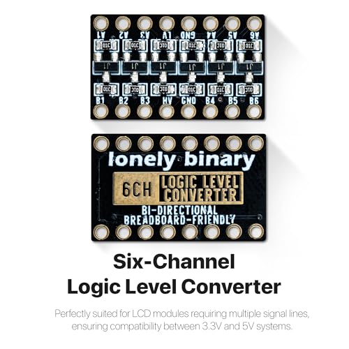 Image of LONELY BINARY 27-Pack Logic Level Converter 2 /4 /6 Channel 3.3V to 5V | 18x 2-ch + 6x 4-ch + 3x 6-ch; bi-directional, auto-direction; I2C, SPI, UART; 2.54mm, breadboard; for Arduino, ESP32, Pico