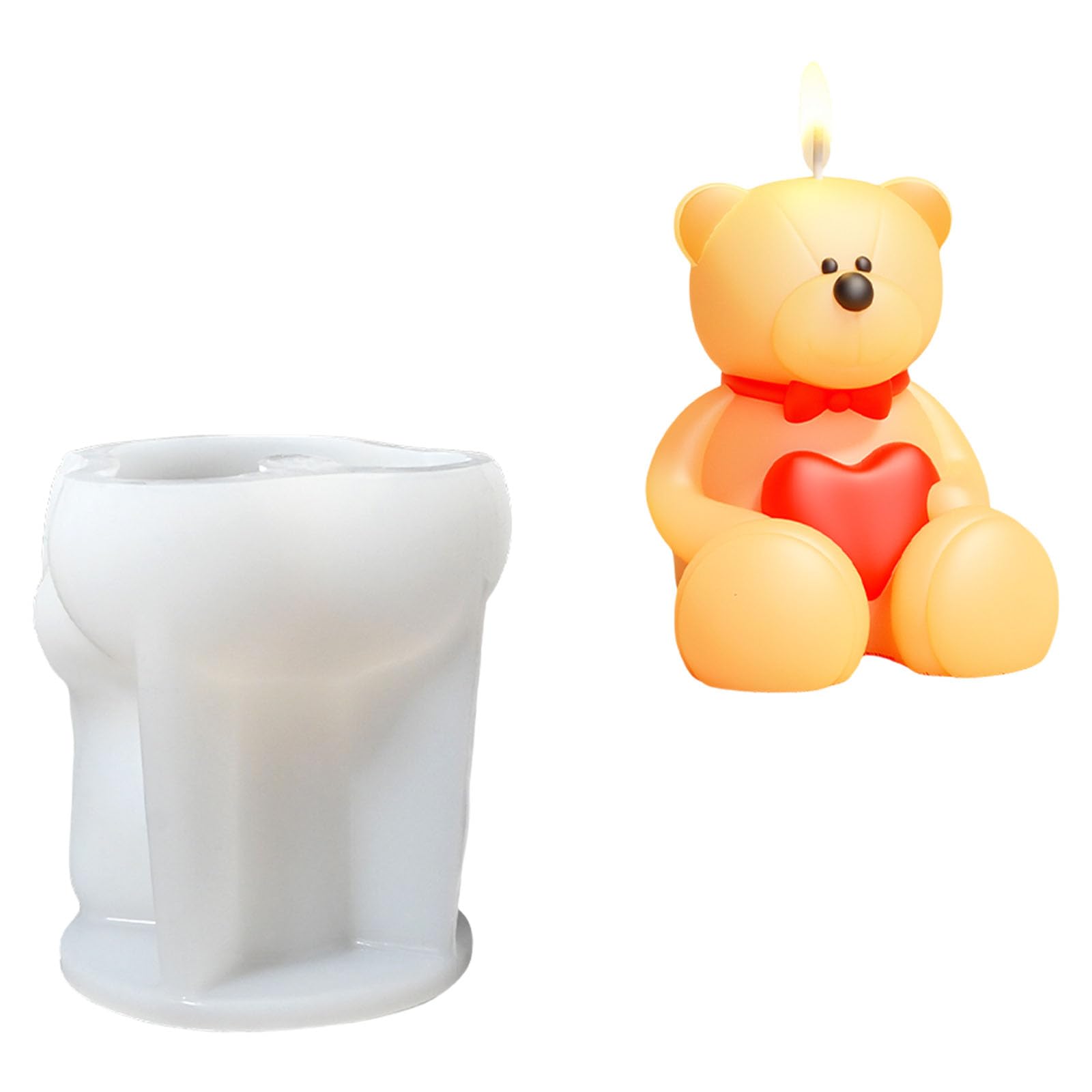 Buxuaaaa Bear Rabbits Animal Silicone Molds for Soap Gypsum Decoration Fondant Silicone Molds for Chocolate Candy Mold