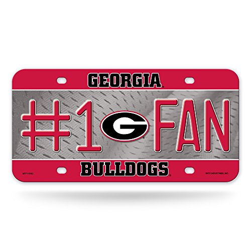 Rico Industries RICMTF110102 Ncaa Georgia Bulldogs #1 Fan Metal License Plate Tag 6 X 11.5-" cover