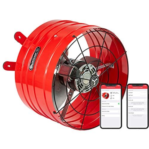 Quietcool AFG SMT PRO-3.0 Smart Attic Fan for Gable Vents - 2940 CFM - Smart App Control - Thermostat and Humidistat - 20ft Power Cord - Plug-and-play - Two Speed