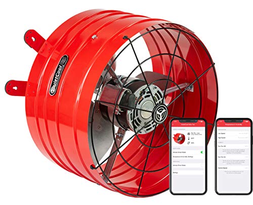 Quietcool AFG SMT PRO-3.0 Smart Attic Fan for Gable Vents - 2940 CFM - Smart App Control - Thermostat and Humidistat - 20ft Power Cord - Plug-and-play - Two Speed by Quietcool - Used condition - US$194.96