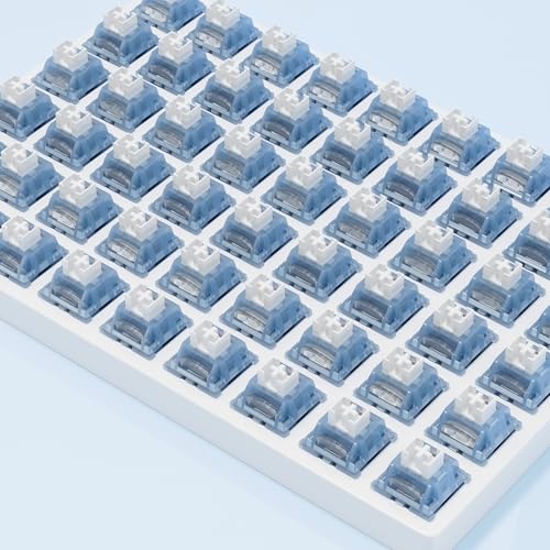 Image of Outemu 20 Pcs Keyboard Clickers for 3D Prints,Clicky Ice Blue Switches | Hot-swap Pre-Lubred 3-Pin Switches,Office,MX Style Crisp Click Sound for Mechanical Gaming Keyboards & 3D Printed Fidgets