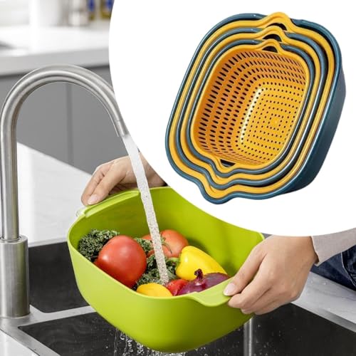 6 Pack Space-Saving Collapsible Colander for Kitchen Fruits Vegetables - image 5