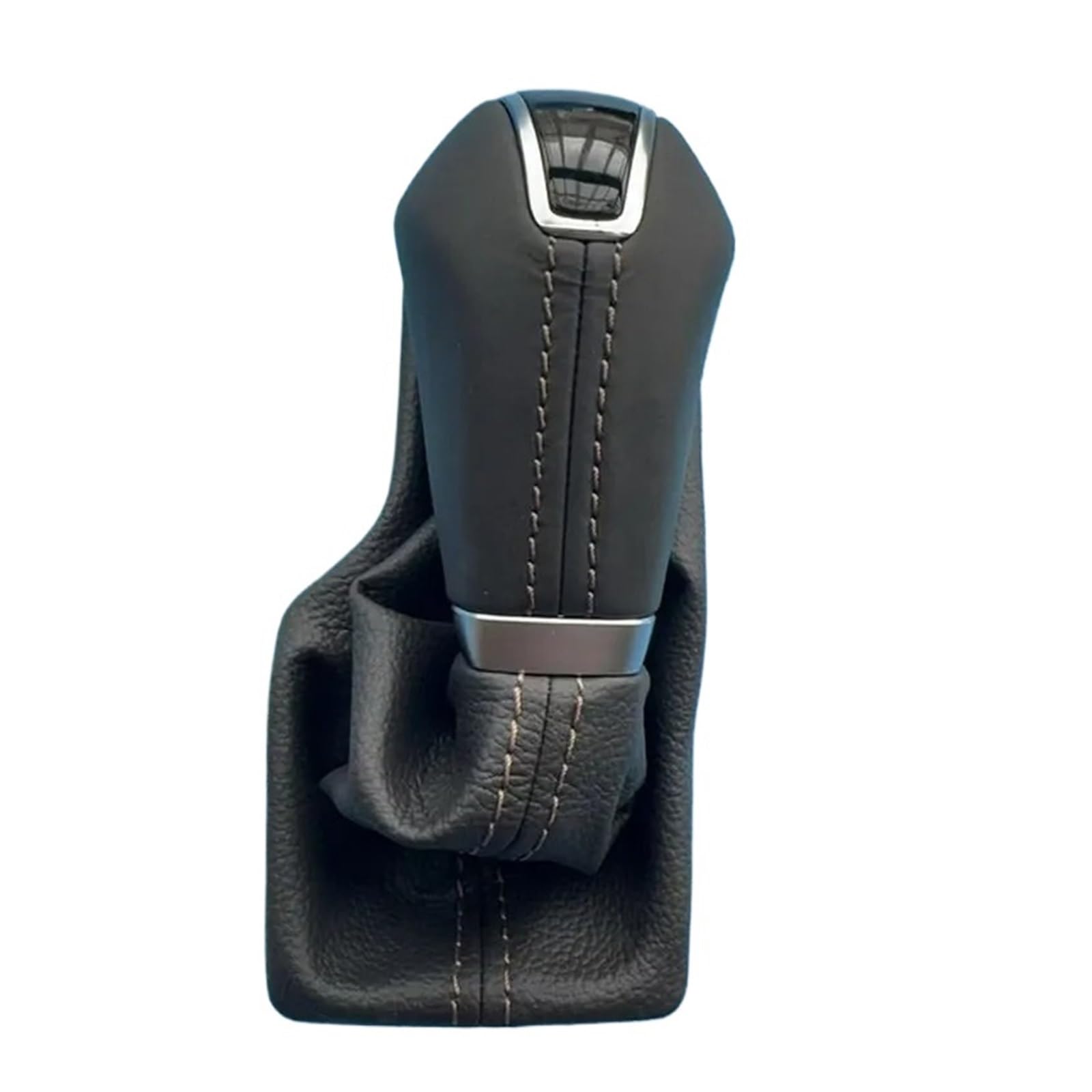 KUNYOS Leather Gear Knob for Hyundai for Tucson Brown Shift Handball Automatic Gear Lever Handle Head